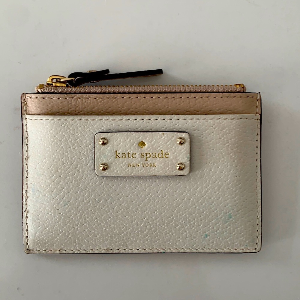 Kate Spade Leather Two Tone Card Holder